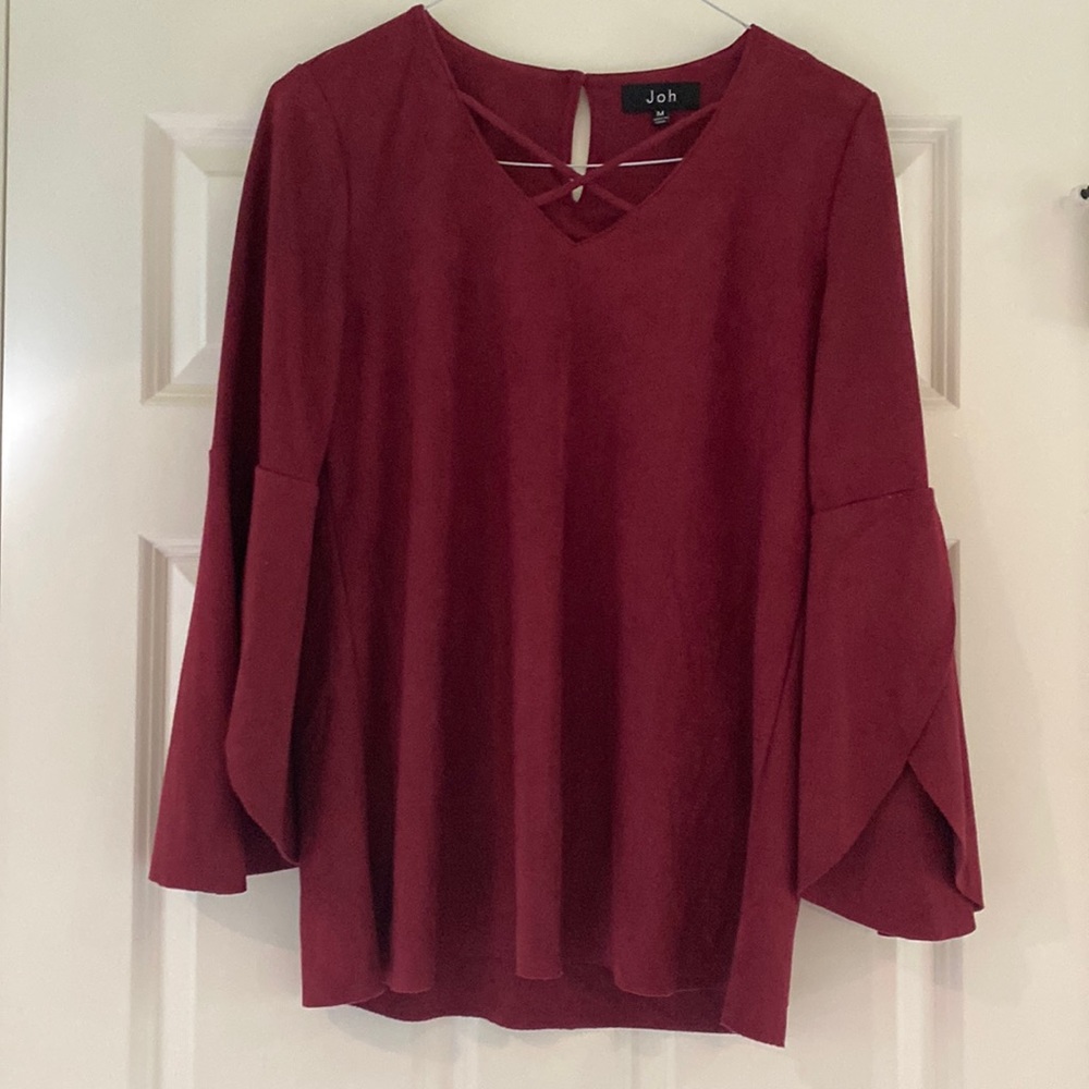 Joh burgundy top